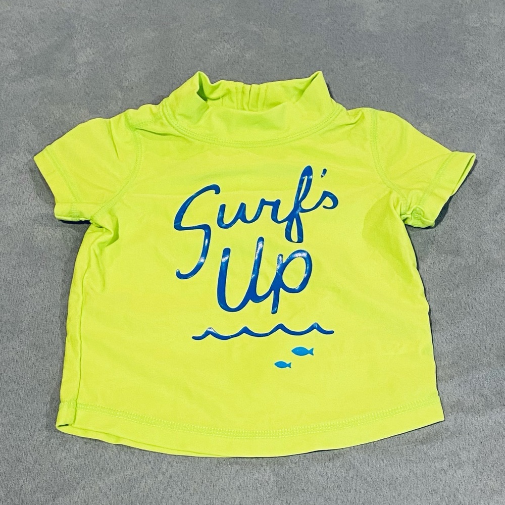 Baby GAP Swim Trunks Rash Guard Bundle Neon SZ 0-6 Months - Picture 3 of 8